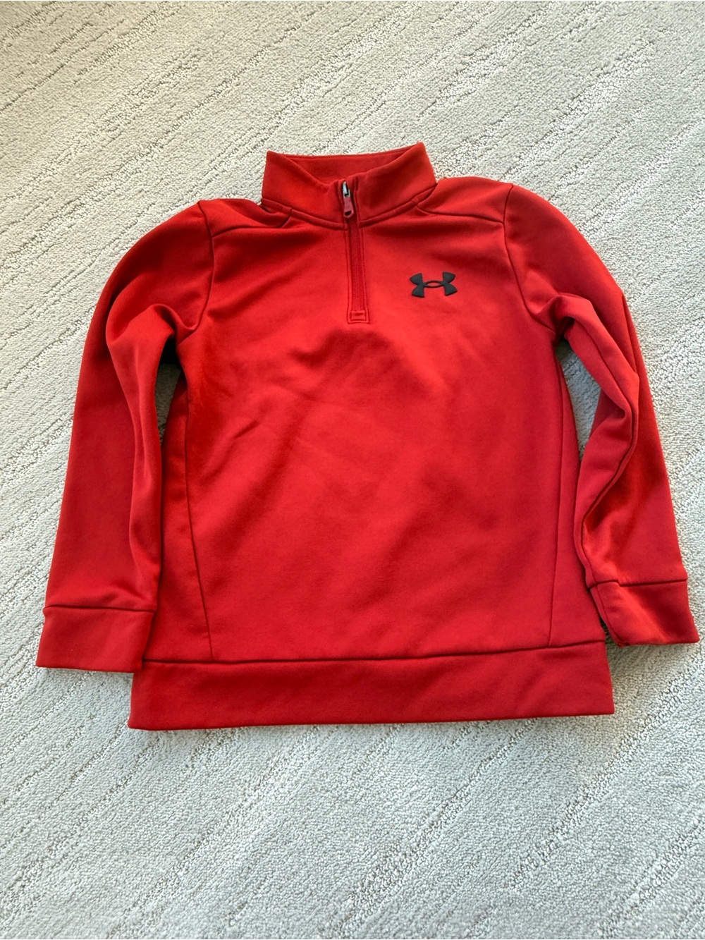Under Armour Kids Red Quarter-Zip Performance Pullover